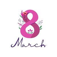 the 8th of march is a day for women vector