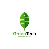Green Tech Logo Template Design Vector, Emblem, Design Concept, Creative Symbol, Icon vector