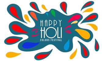 stylish happy holi colorful festival banner design vector