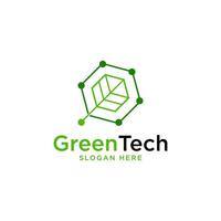 Green Tech Logo Template Design Vector, Emblem, Design Concept, Creative Symbol, Icon vector