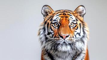 AI generated Panthera tigris on white background , AI generated photo