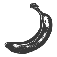 ai généré silhouette banane fruit noir Couleur seulement png