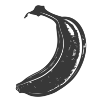 AI generated Silhouette Banana Fruit black color only png