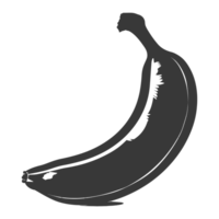 ai generato silhouette Banana frutta nero colore solo png