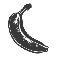 ai gegenereerd silhouet banaan fruit zwart kleur enkel en alleen png