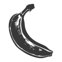 ai généré silhouette banane fruit noir Couleur seulement png