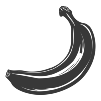 ai généré silhouette banane fruit noir Couleur seulement png