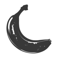 AI generated Silhouette Banana Fruit black color only png