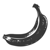 ai généré silhouette banane fruit noir Couleur seulement png