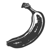 ai gerado silhueta banana fruta Preto cor só png