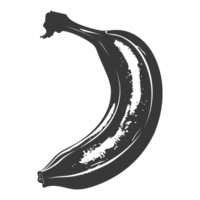 AI generated Silhouette Banana Fruit black color only png