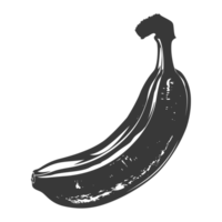 ai generato silhouette Banana frutta nero colore solo png