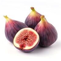 AI generated Figs with slice isolated on white background photo