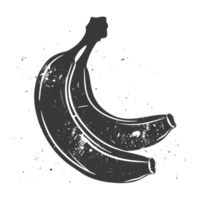 AI generated Silhouette Banana Fruit black color only png