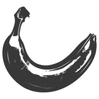 AI generated Silhouette Banana Fruit black color only png