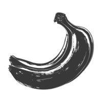 ai generato silhouette Banana frutta nero colore solo png