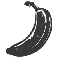 ai generato silhouette Banana frutta nero colore solo png