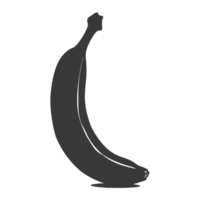 AI generated Silhouette Banana Fruit black color only png