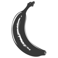 ai généré silhouette banane fruit noir Couleur seulement png