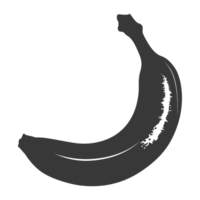 ai generato silhouette Banana frutta nero colore solo png