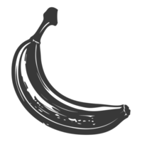 ai generato silhouette Banana frutta nero colore solo png