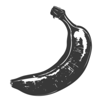 ai gegenereerd silhouet banaan fruit zwart kleur enkel en alleen png