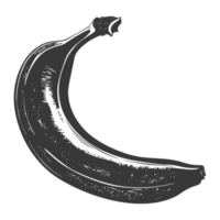 AI generated Silhouette Banana Fruit black color only png