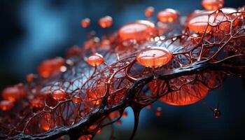AI generated High scale magnification reveals intricate molecular structure of human cells generated by AI photo