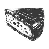 AI generated Silhouette cheese black color only png