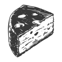 AI generated Silhouette cheese black color only png