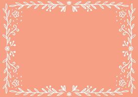 Handdrawn botanical floral frame vector