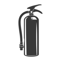 AI generated Silhouette Fire Extinguisher black color only png