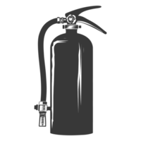 AI generated Silhouette Fire Extinguisher black color only png