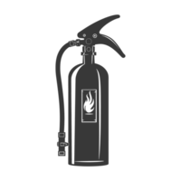 AI generated Silhouette Fire Extinguisher black color only png