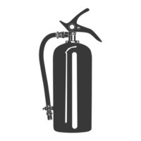 AI generated Silhouette Fire Extinguisher black color only png