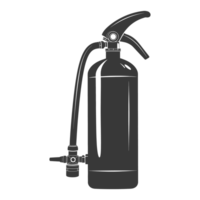 AI generated Silhouette Fire Extinguisher black color only png