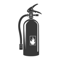 AI generated Silhouette Fire Extinguisher black color only png