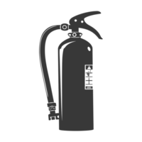 AI generated Silhouette Fire Extinguisher black color only png