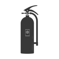 AI generated Silhouette Fire Extinguisher black color only png