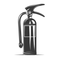 AI generated Silhouette Fire Extinguisher black color only png