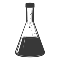 AI generated Silhouette Erlenmeyer tube black color only png