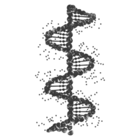 ai gegenereerd silhouet gen dna mutatie symbool zwart kleur enkel en alleen png