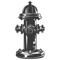 ai generiert Silhouette Feuer Hydrant schwarz Farbe nur png