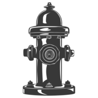 AI generated Silhouette fire hydrant black color only png