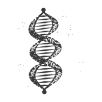 AI generated Silhouette gene DNA mutation symbol black color only png