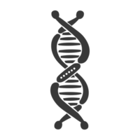 ai gegenereerd silhouet gen dna mutatie symbool zwart kleur enkel en alleen png