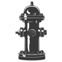 AI generated Silhouette fire hydrant black color only png