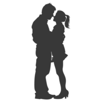 AI generated Silhouette for celebrating parents day moment black color only png