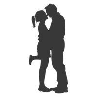 AI generated Silhouette for celebrating parents day moment black color only png