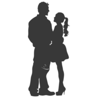 AI generated Silhouette for celebrating parents day moment black color only png